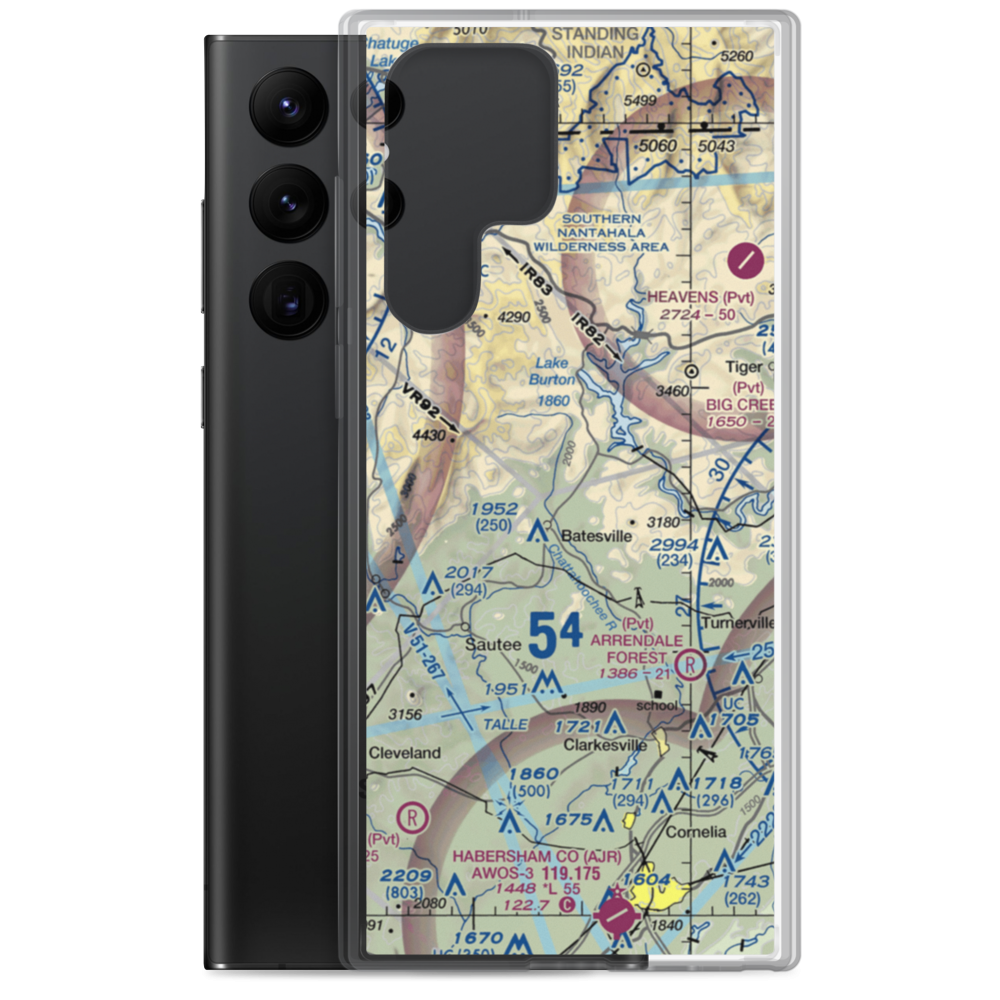 King Sky Ranch Airport (GA67) VFR Sectional Samsung Case Samsung Galaxy S22 Ultra model shown