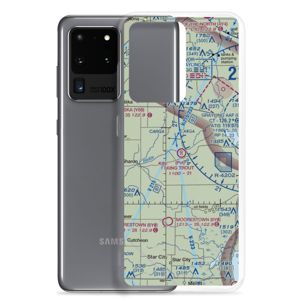 King Trout Airport (6MI0) VFR Sectional Samsung Case Samsung Galaxy S20 Ultra model shown