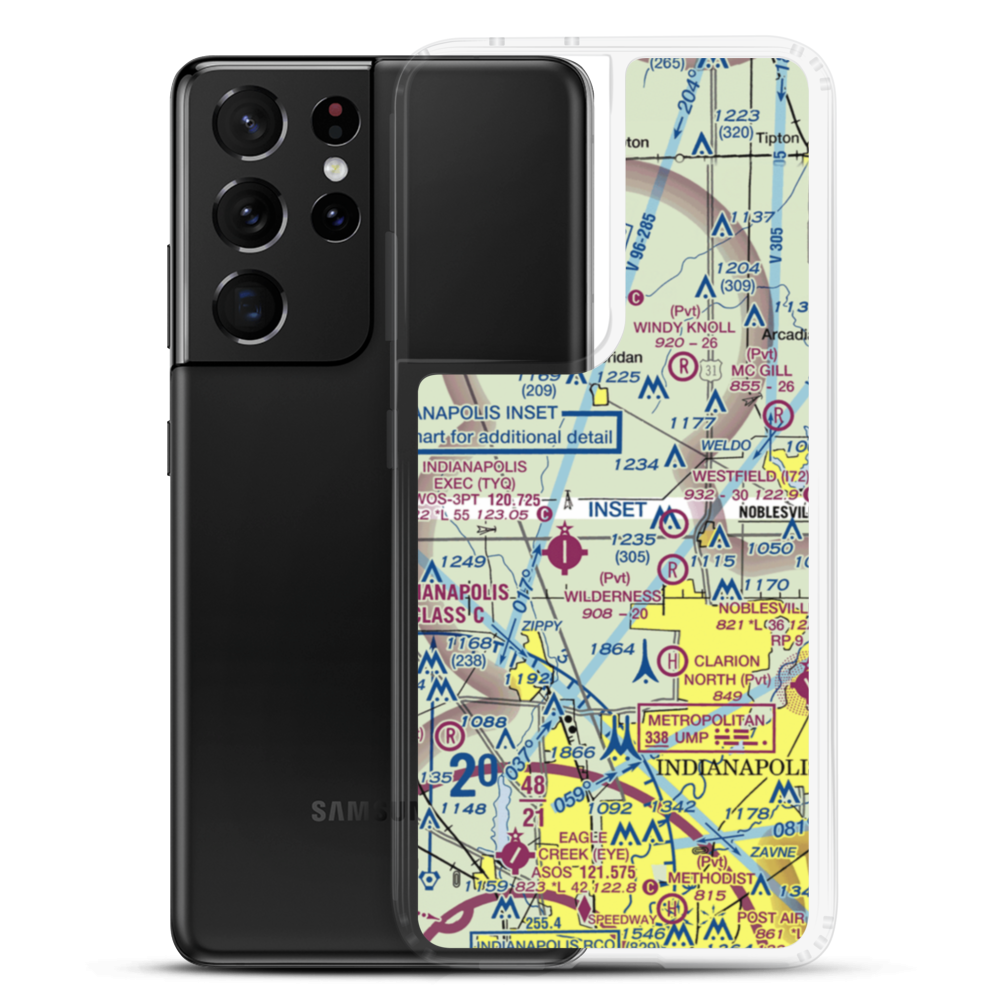 King Ultralightport (02II) VFR Sectional Samsung Case Samsung Galaxy S21 Ultra model shown