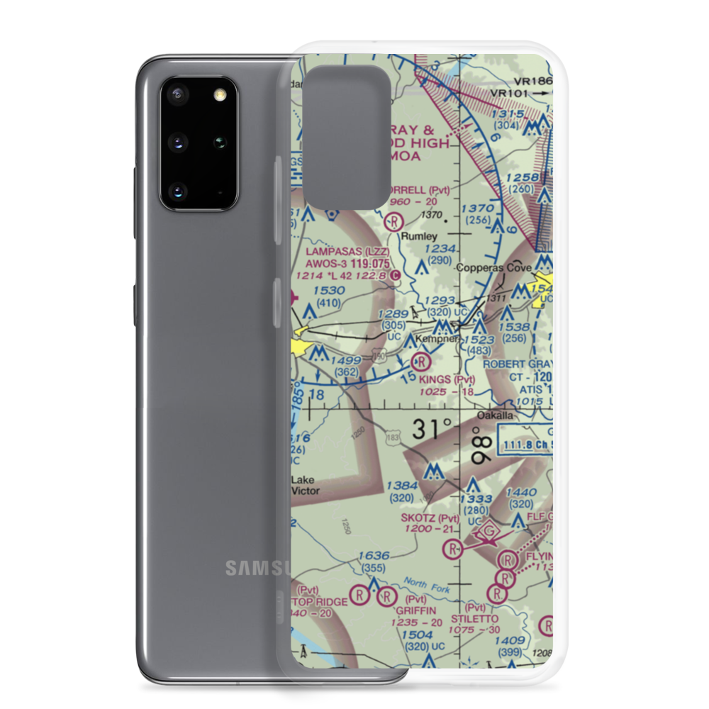 King's Ranch Airport (TE48) VFR Sectional Samsung Case Samsung Galaxy S20 Plus model shown