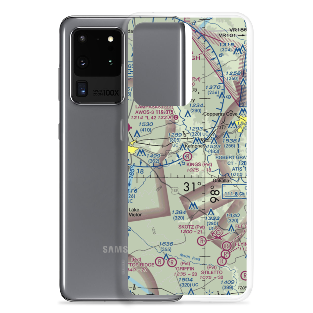 King's Ranch Airport (TE48) VFR Sectional Samsung Case Samsung Galaxy S20 Ultra model shown