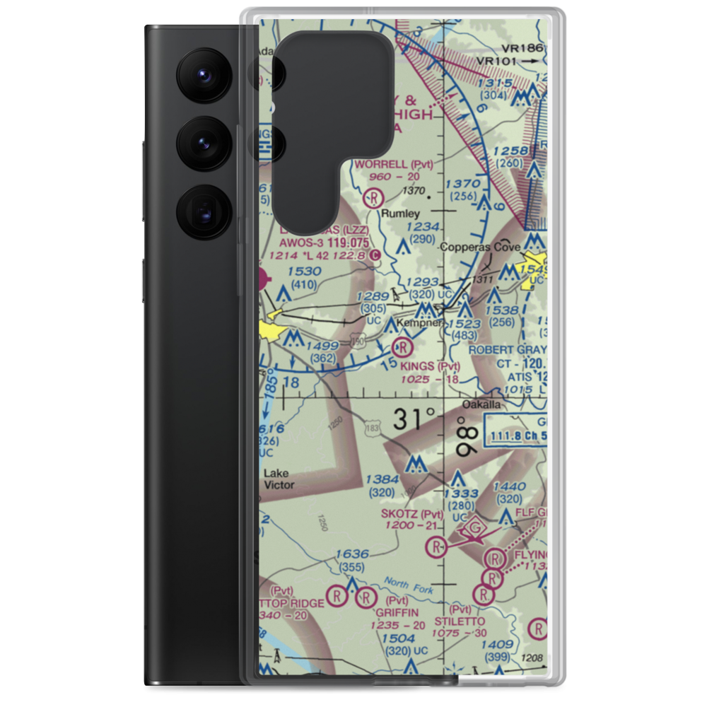 King's Ranch Airport (TE48) VFR Sectional Samsung Case Samsung Galaxy S22 Ultra model shown