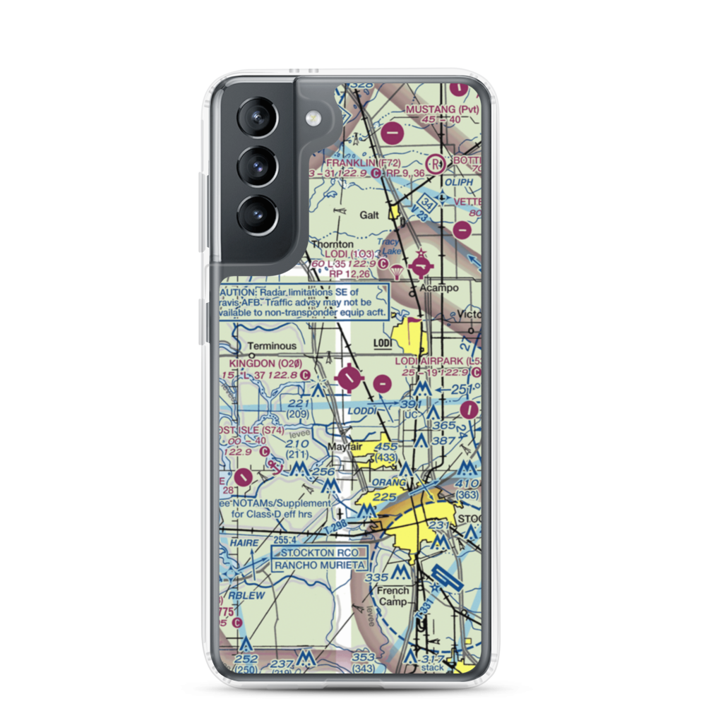 Kingdon Airpark (O20) VFR Sectional Samsung Case Samsung Galaxy S21 model shown