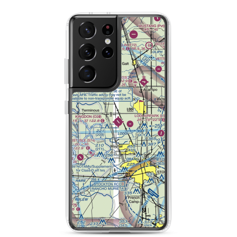 Kingdon Airpark (O20) VFR Sectional Samsung Case Samsung Galaxy S21 Ultra model shown