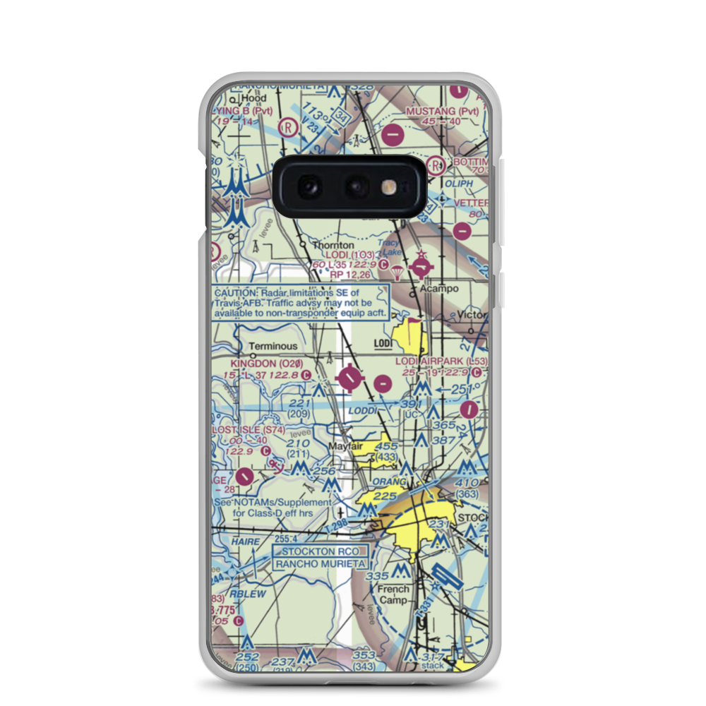 Kingdon Airpark (O20) VFR Sectional Samsung Case Samsung Galaxy S10e model shown