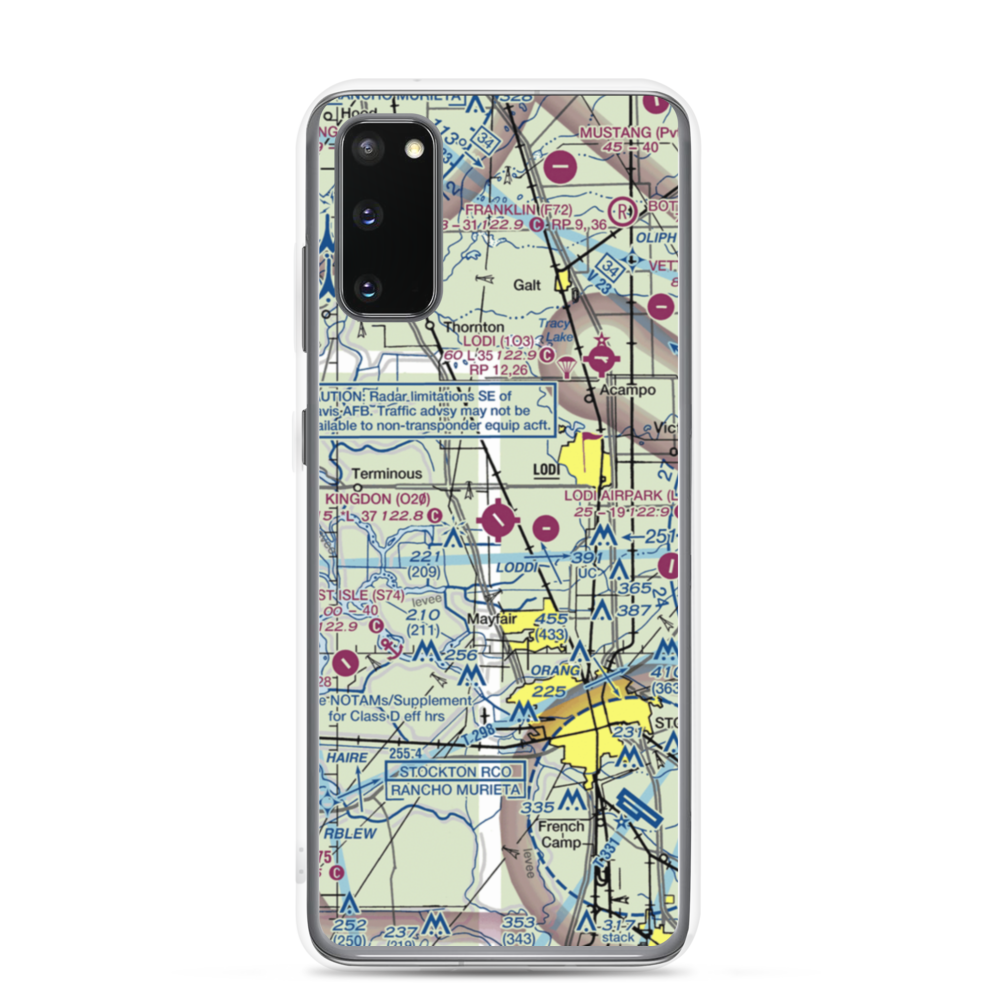 Kingdon Airpark (O20) VFR Sectional Samsung Case Samsung Galaxy S20 model shown