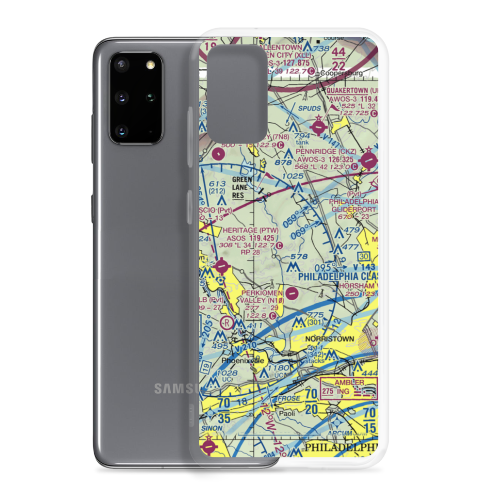 Kings Airport (30PA) VFR Sectional Samsung Case Samsung Galaxy S20 Plus model shown