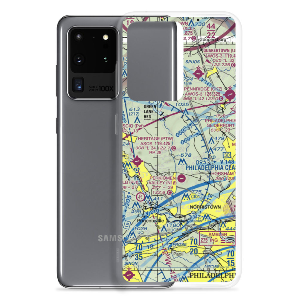 Kings Airport (30PA) VFR Sectional Samsung Case Samsung Galaxy S20 Ultra model shown