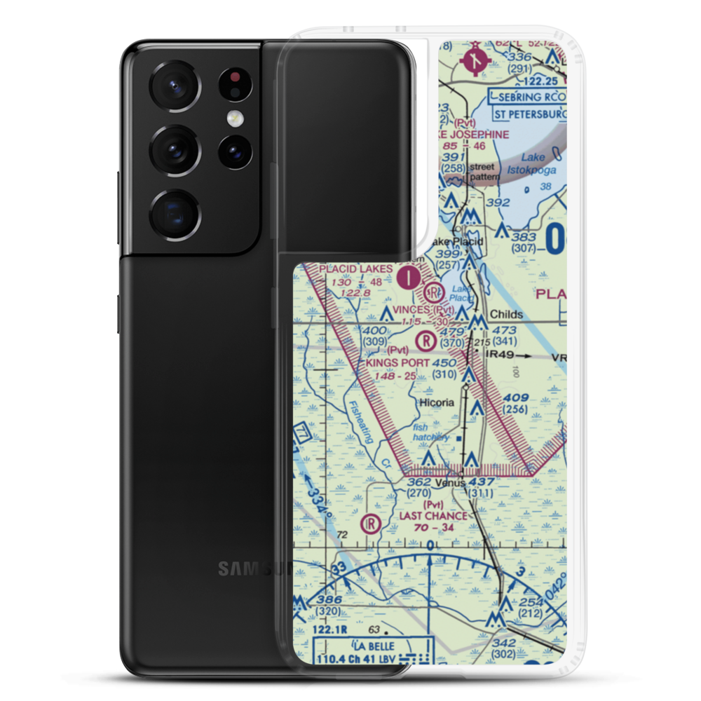 Kings Port Airport (FD72) VFR Sectional Samsung Case Samsung Galaxy S21 Ultra model shown