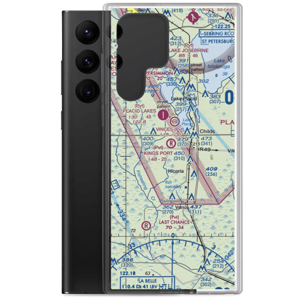 Kings Port Airport (FD72) VFR Sectional Samsung Case Samsung Galaxy S22 Ultra model shown