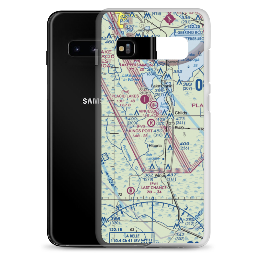 Kings Port Airport (FD72) VFR Sectional Samsung Case Samsung Galaxy S10+ model shown