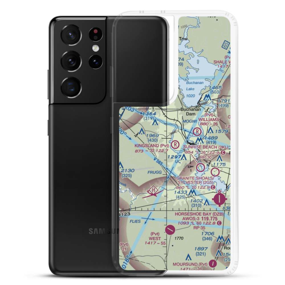 Kingsland Estates Airport (TS18) VFR Sectional Samsung Case Samsung Galaxy S21 Ultra model shown