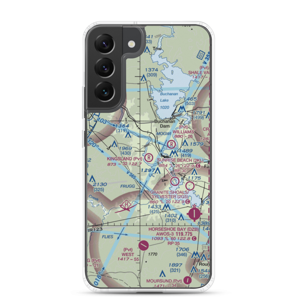 Kingsland Estates Airport (TS18) VFR Sectional Samsung Case Samsung Galaxy S22 Plus model shown