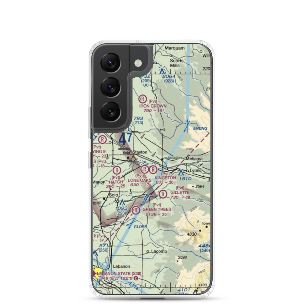 Kingston Airpark (8OR2) VFR Sectional Samsung Case Samsung Galaxy S22 model shown