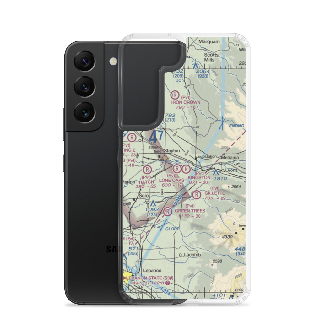 Kingston Airpark (8OR2) VFR Sectional Samsung Case Samsung Galaxy S22 model shown