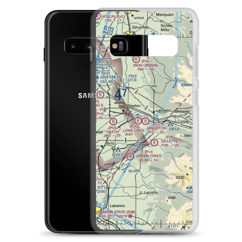 Kingston Airpark (8OR2) VFR Sectional Samsung Case Samsung Galaxy S10+ model shown
