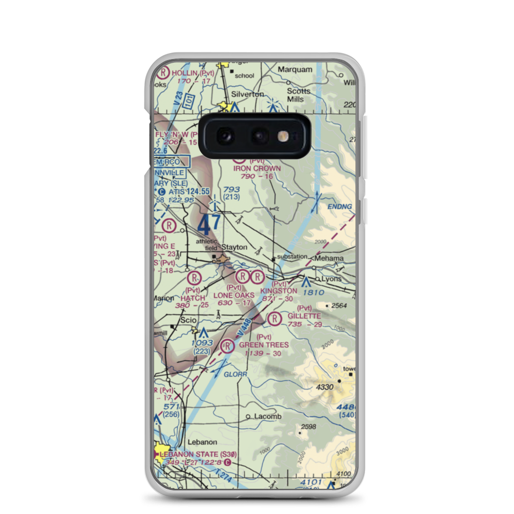 Kingston Airpark (8OR2) VFR Sectional Samsung Case Samsung Galaxy S10e model shown
