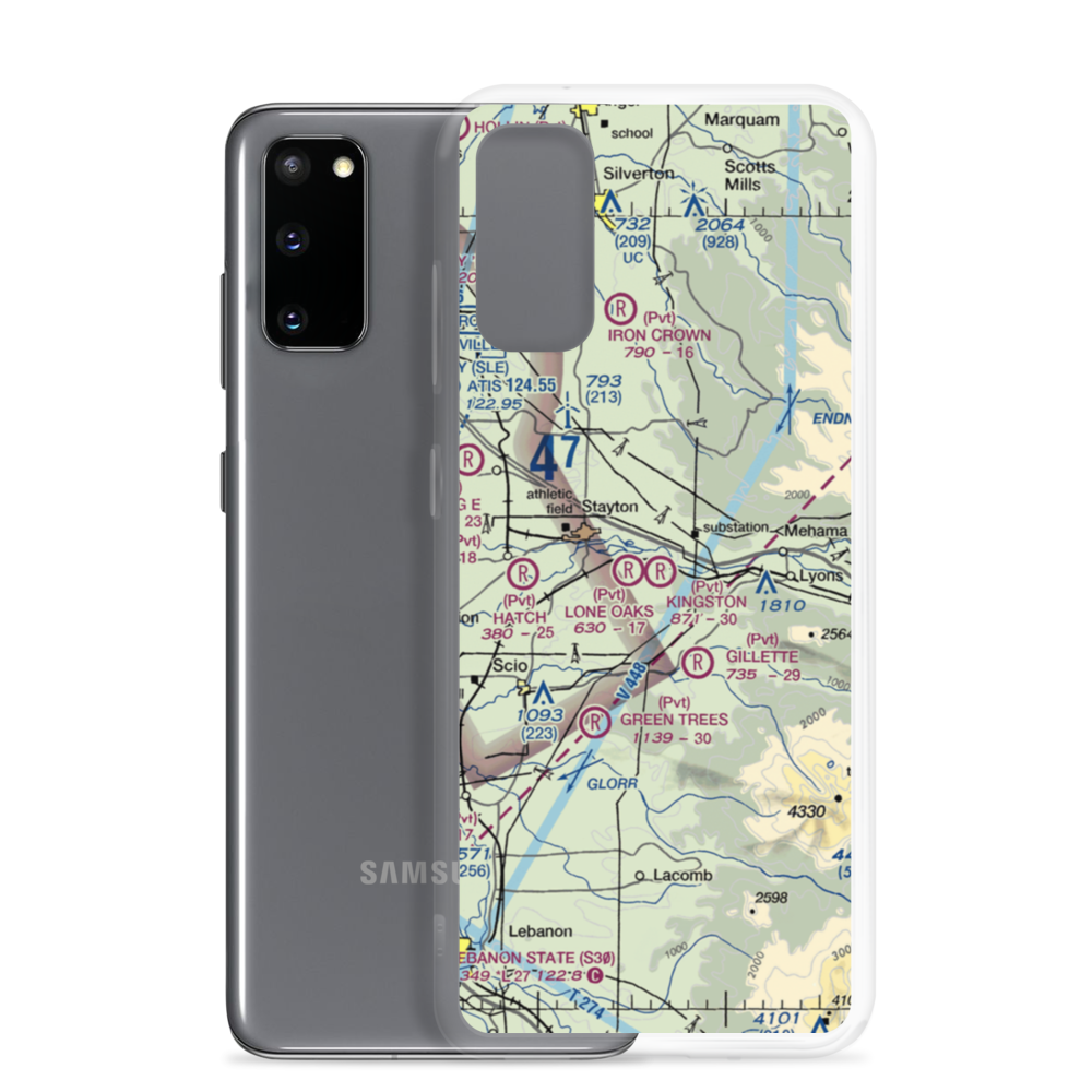 Kingston Airpark (8OR2) VFR Sectional Samsung Case Samsung Galaxy S20 model shown