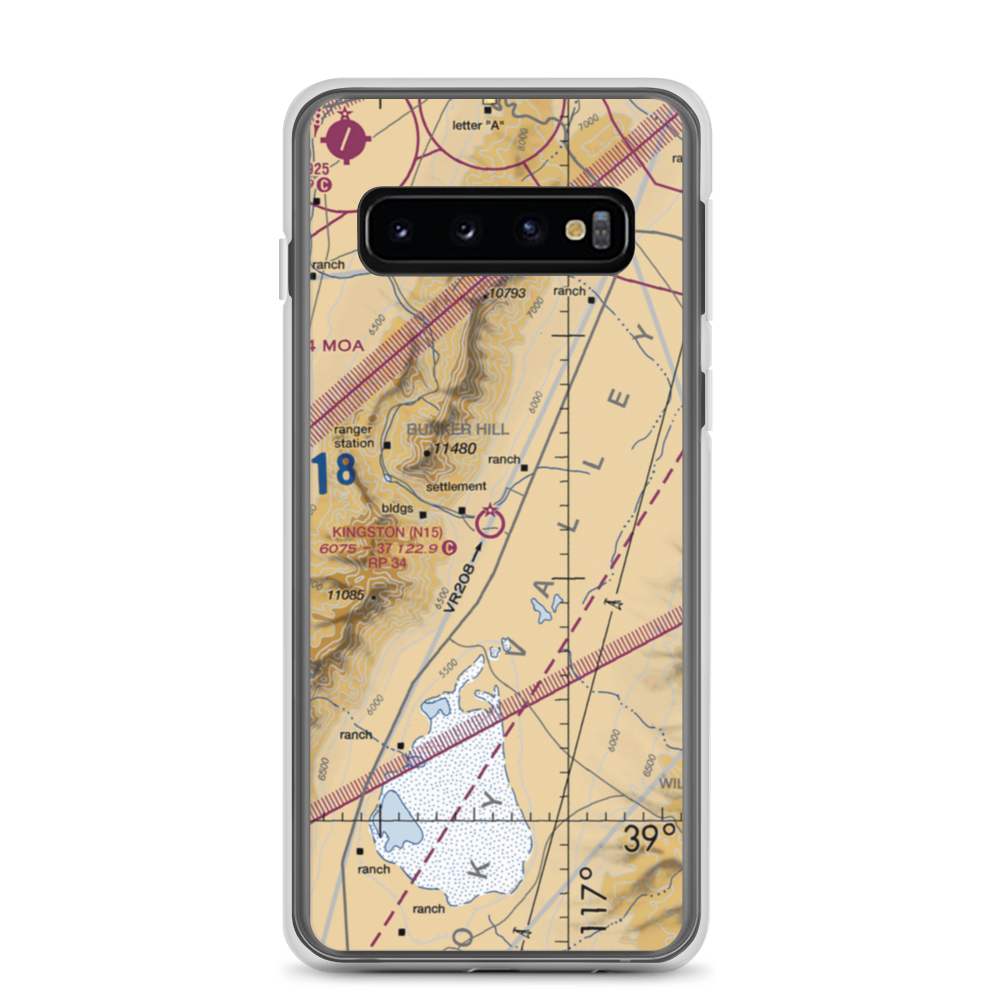 Kingston Airport (N15) VFR Sectional Samsung Case Samsung Galaxy S10 model shown
