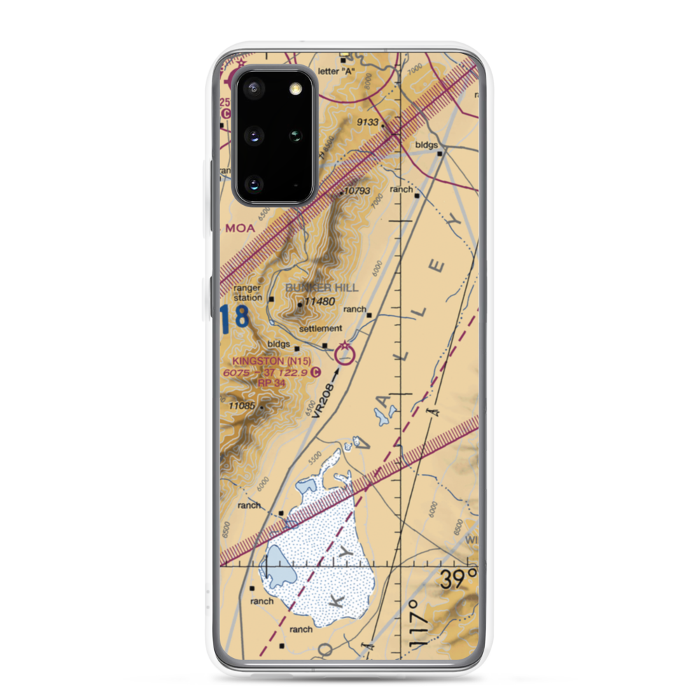 Kingston Airport (N15) VFR Sectional Samsung Case Samsung Galaxy S20 Plus model shown