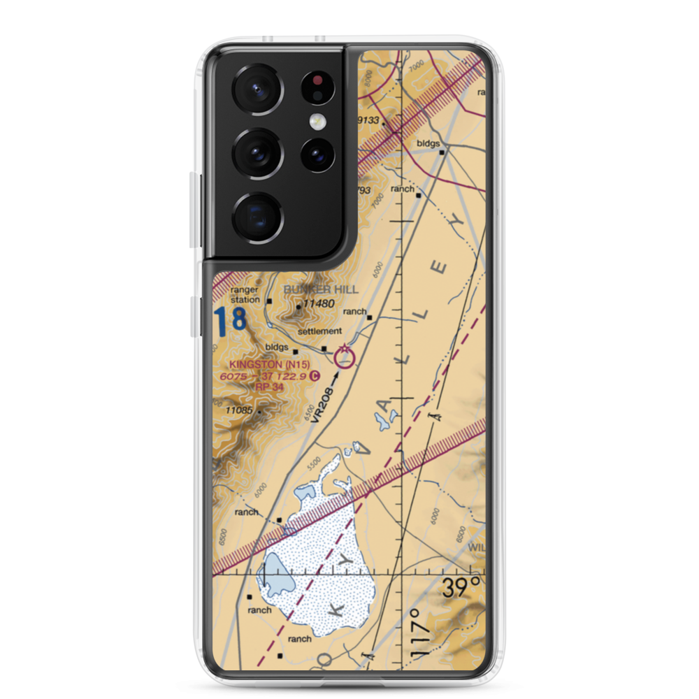 Kingston Airport (N15) VFR Sectional Samsung Case Samsung Galaxy S21 Ultra model shown