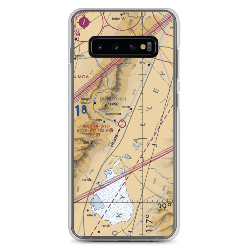 Kingston Airport (N15) VFR Sectional Samsung Case Samsung Galaxy S10+ model shown