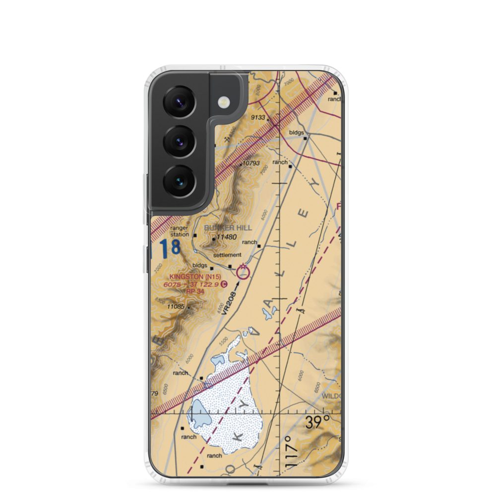 Kingston Airport (N15) VFR Sectional Samsung Case Samsung Galaxy S22 model shown