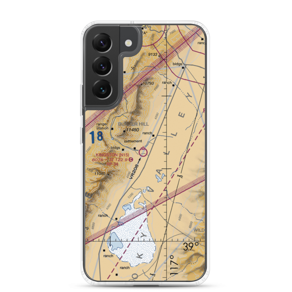 Kingston Airport (N15) VFR Sectional Samsung Case Samsung Galaxy S22 Plus model shown