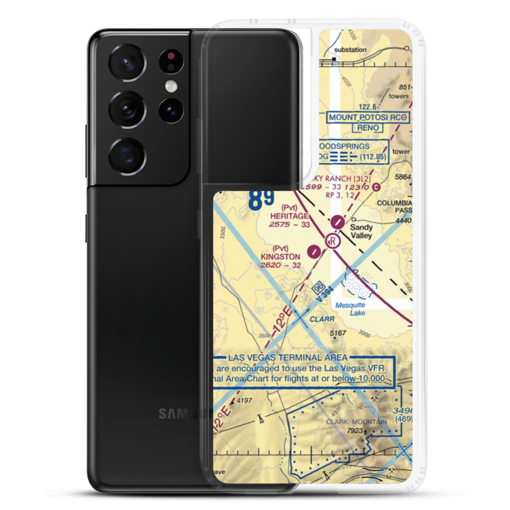 Kingston Ranch Airport (04NV) VFR Sectional Samsung Case Samsung Galaxy S21 Ultra model shown