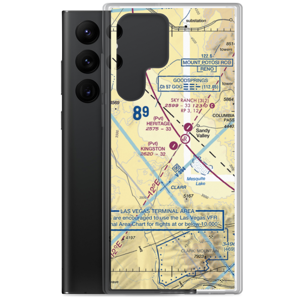Kingston Ranch Airport (04NV) VFR Sectional Samsung Case Samsung Galaxy S22 Ultra model shown