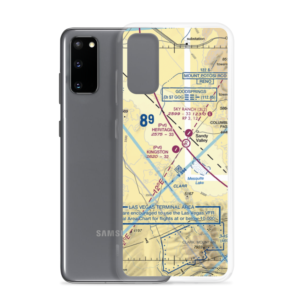 Kingston Ranch Airport (04NV) VFR Sectional Samsung Case Samsung Galaxy S20 model shown