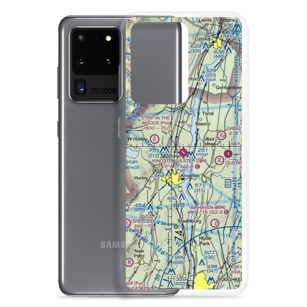 Kingston-Ulster Airport (20N) VFR Sectional Samsung Case Samsung Galaxy S20 Ultra model shown