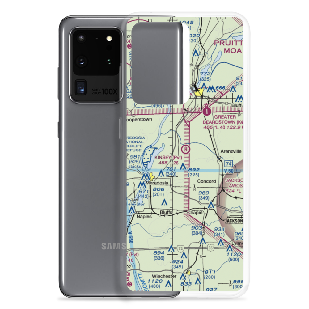 Kinsey RLA Restricted Landing Area (IL12) VFR Sectional Samsung Case Samsung Galaxy S20 Ultra model shown