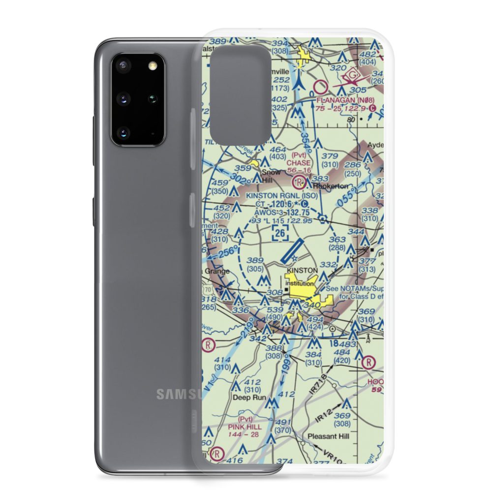 Kinston Regional Jetport At Stallings Field (ISO) VFR Sectional Samsung Case Samsung Galaxy S20 Plus model shown