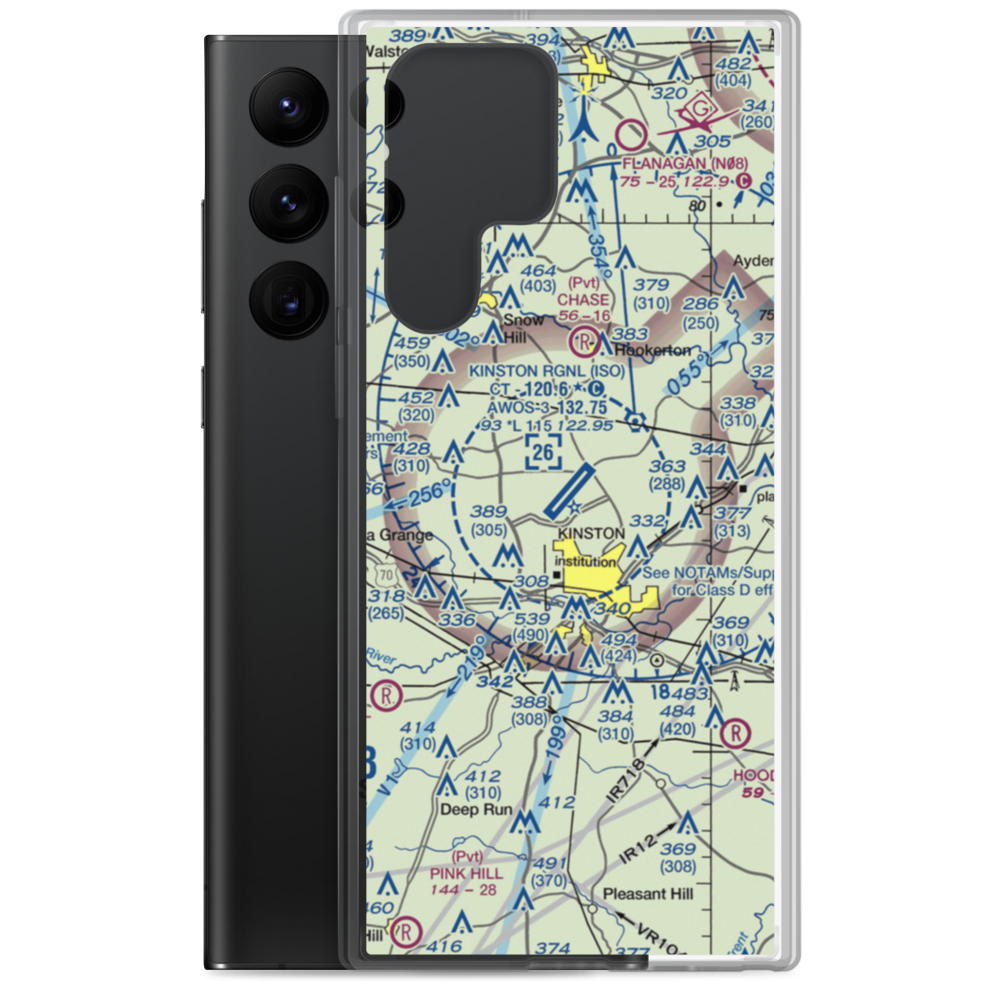 Kinston Regional Jetport At Stallings Field (ISO) VFR Sectional Samsung Case Samsung Galaxy S22 Ultra model shown