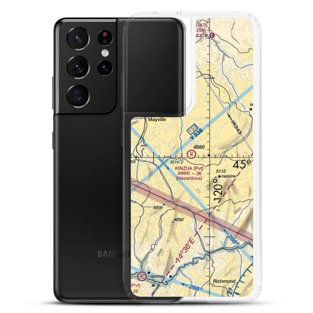 Kinzua Airport (OR89) VFR Sectional Samsung Case Samsung Galaxy S21 Ultra model shown