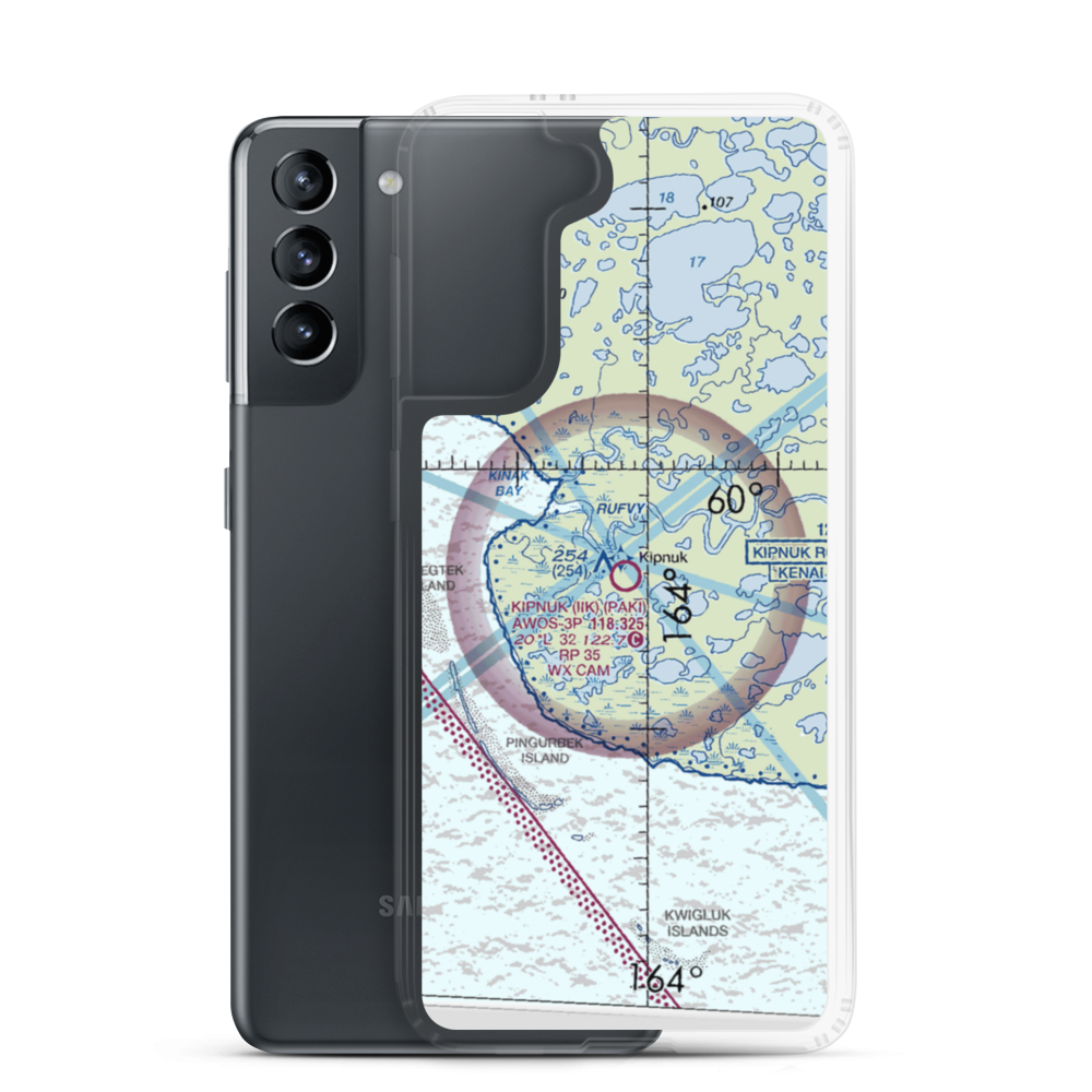 Kipnuk Airport (IIK) VFR Sectional Samsung Case Samsung Galaxy S21 model shown