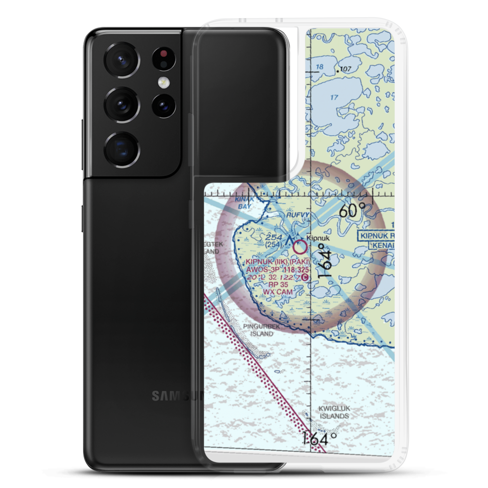 Kipnuk Airport (IIK) VFR Sectional Samsung Case Samsung Galaxy S21 Ultra model shown