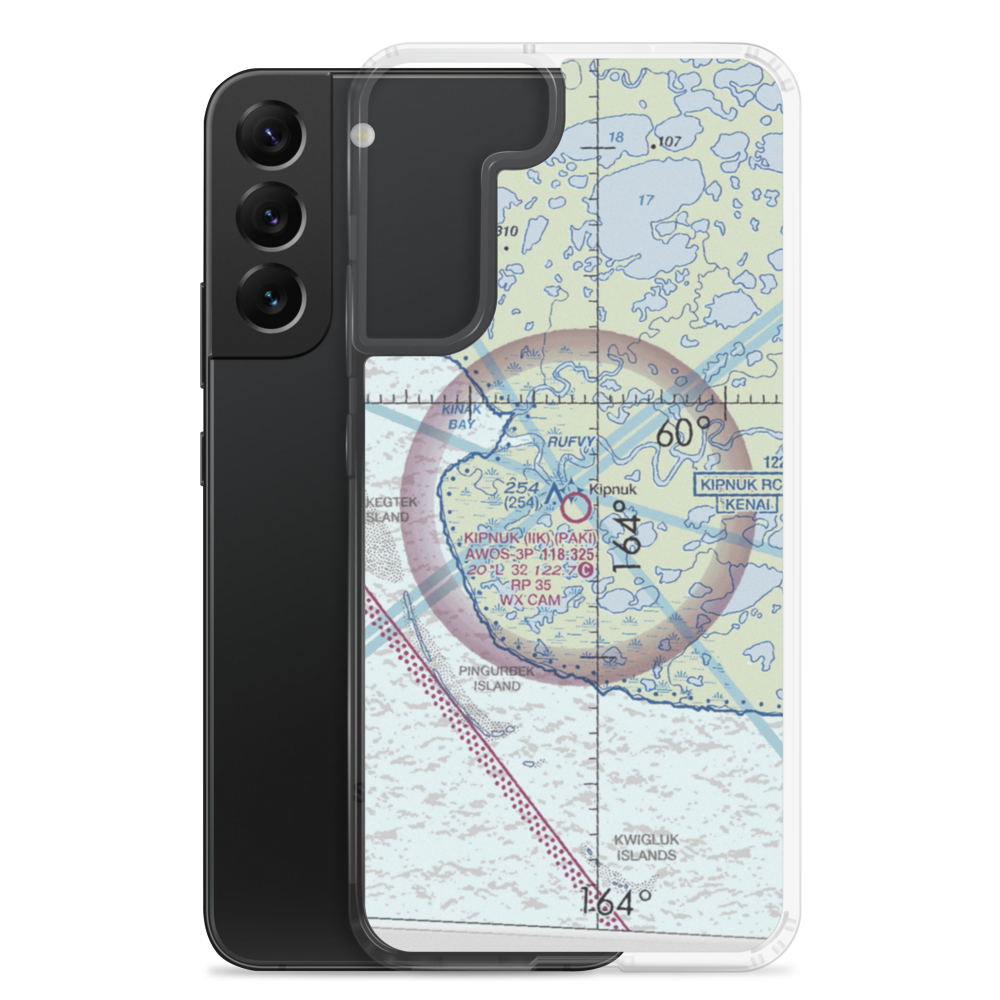Kipnuk Airport (IIK) VFR Sectional Samsung Case Samsung Galaxy S22 Plus model shown