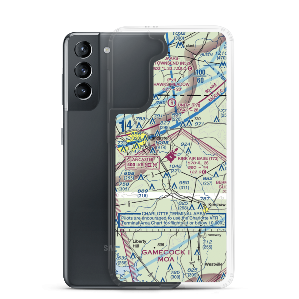 Kirk Air Base (T73) VFR Sectional Samsung Case Samsung Galaxy S21 model shown