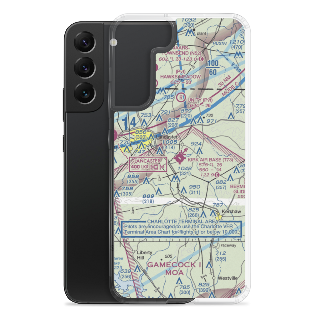 Kirk Air Base (T73) VFR Sectional Samsung Case Samsung Galaxy S22 Plus model shown