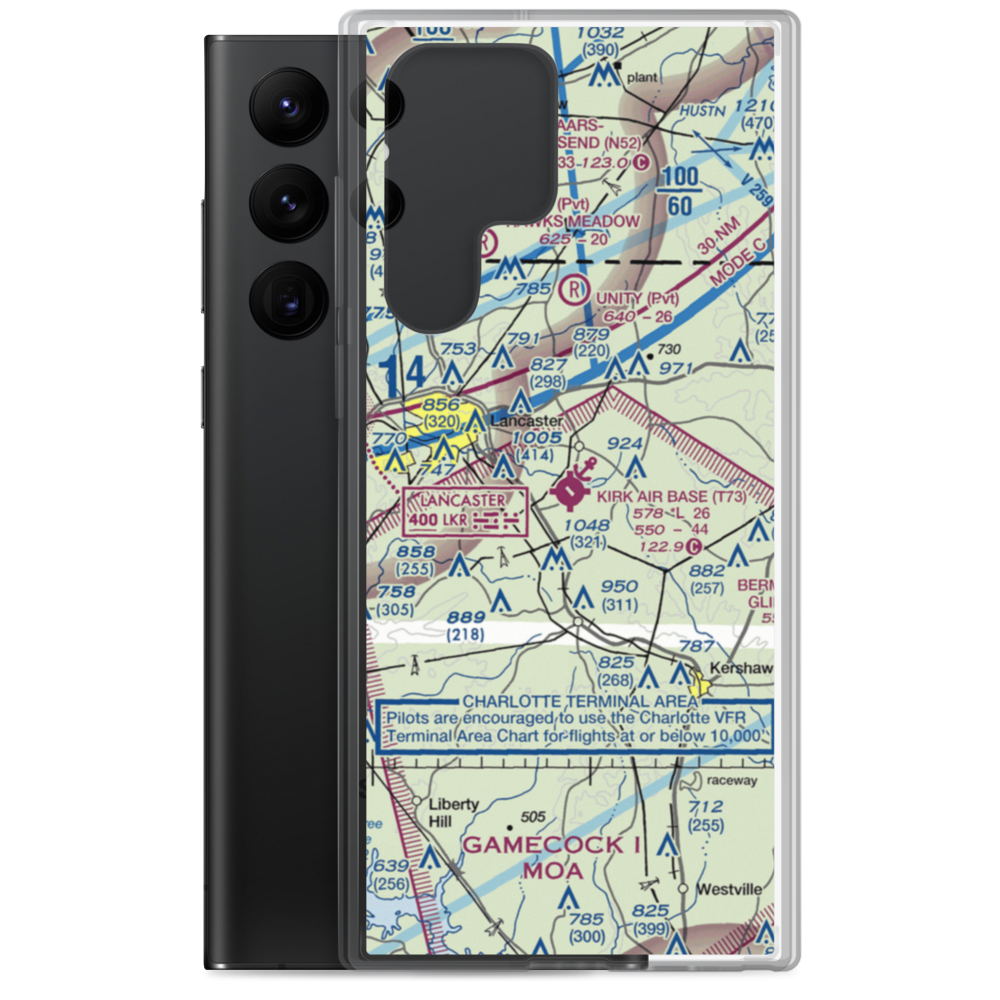Kirk Air Base (T73) VFR Sectional Samsung Case Samsung Galaxy S22 Ultra model shown