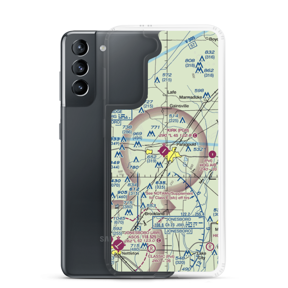 Kirk Field (PGR) VFR Sectional Samsung Case Samsung Galaxy S21 model shown