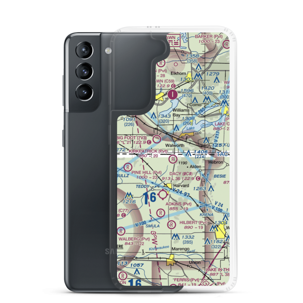 Kirkpatrick Airport (8IL2) VFR Sectional Samsung Case Samsung Galaxy S21 model shown