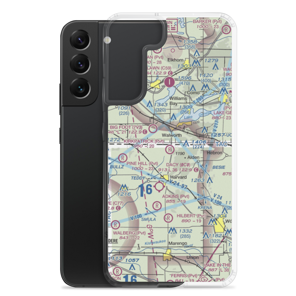 Kirkpatrick Airport (8IL2) VFR Sectional Samsung Case Samsung Galaxy S22 Plus model shown