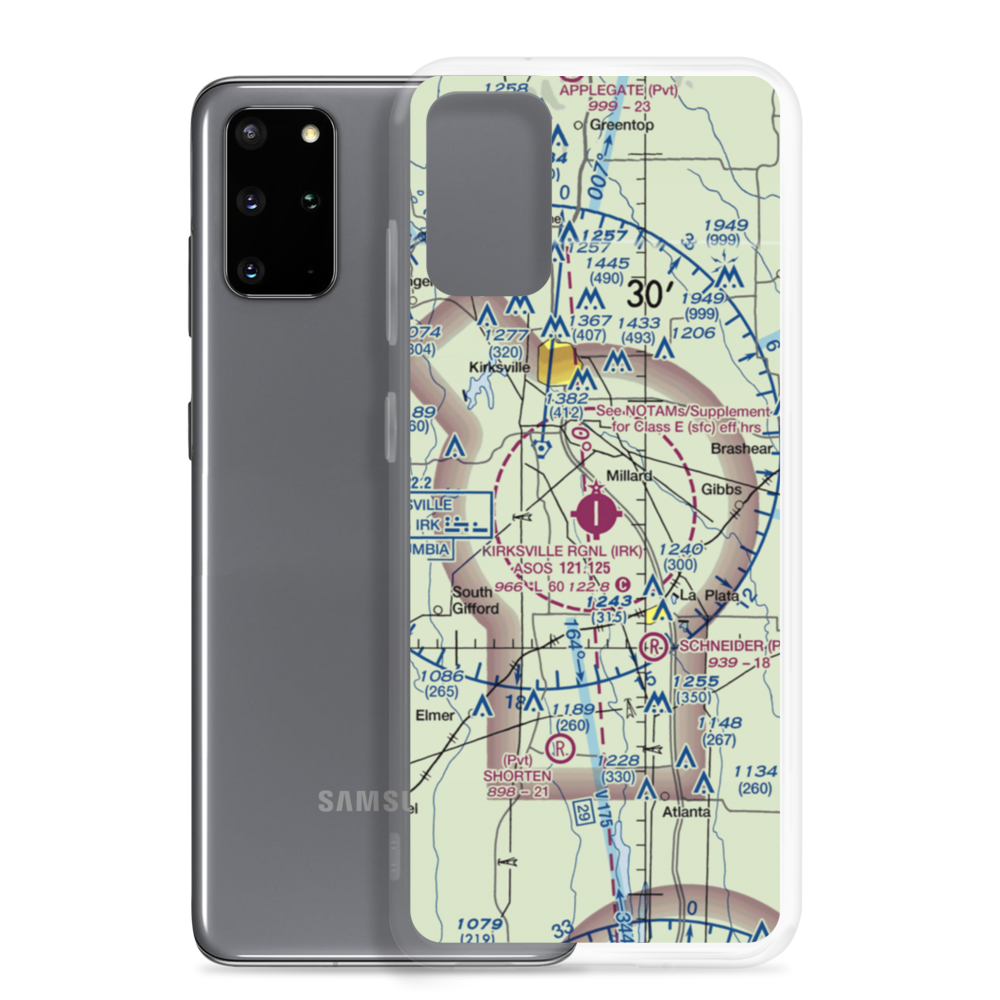 Kirksville Regional Airport (IRK) VFR Sectional Samsung Case Samsung Galaxy S20 Plus model shown