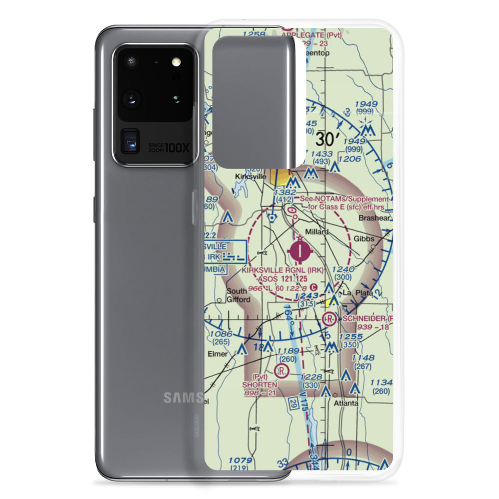 Kirksville Regional Airport (IRK) VFR Sectional Samsung Case Samsung Galaxy S20 Ultra model shown