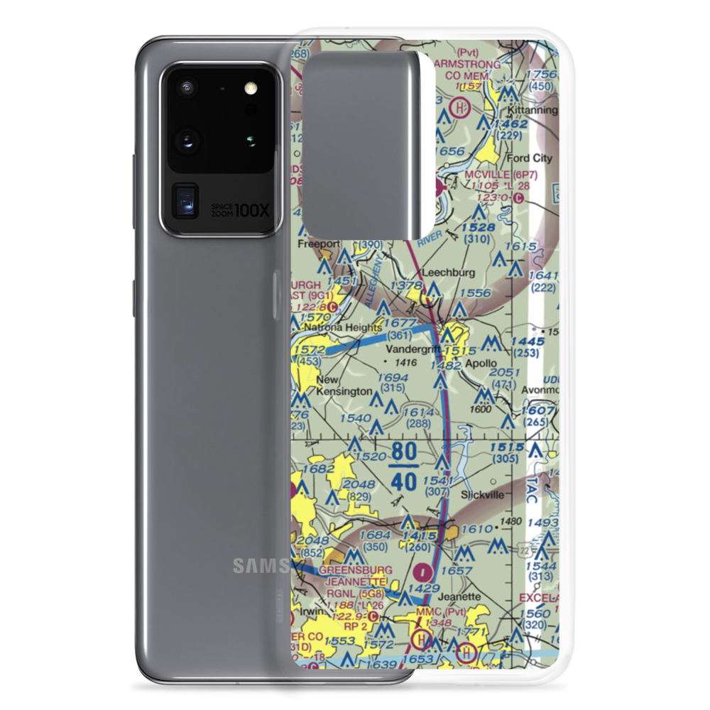 Kiski Airport (85PN) VFR Sectional Samsung Case Samsung Galaxy S20 Ultra model shown