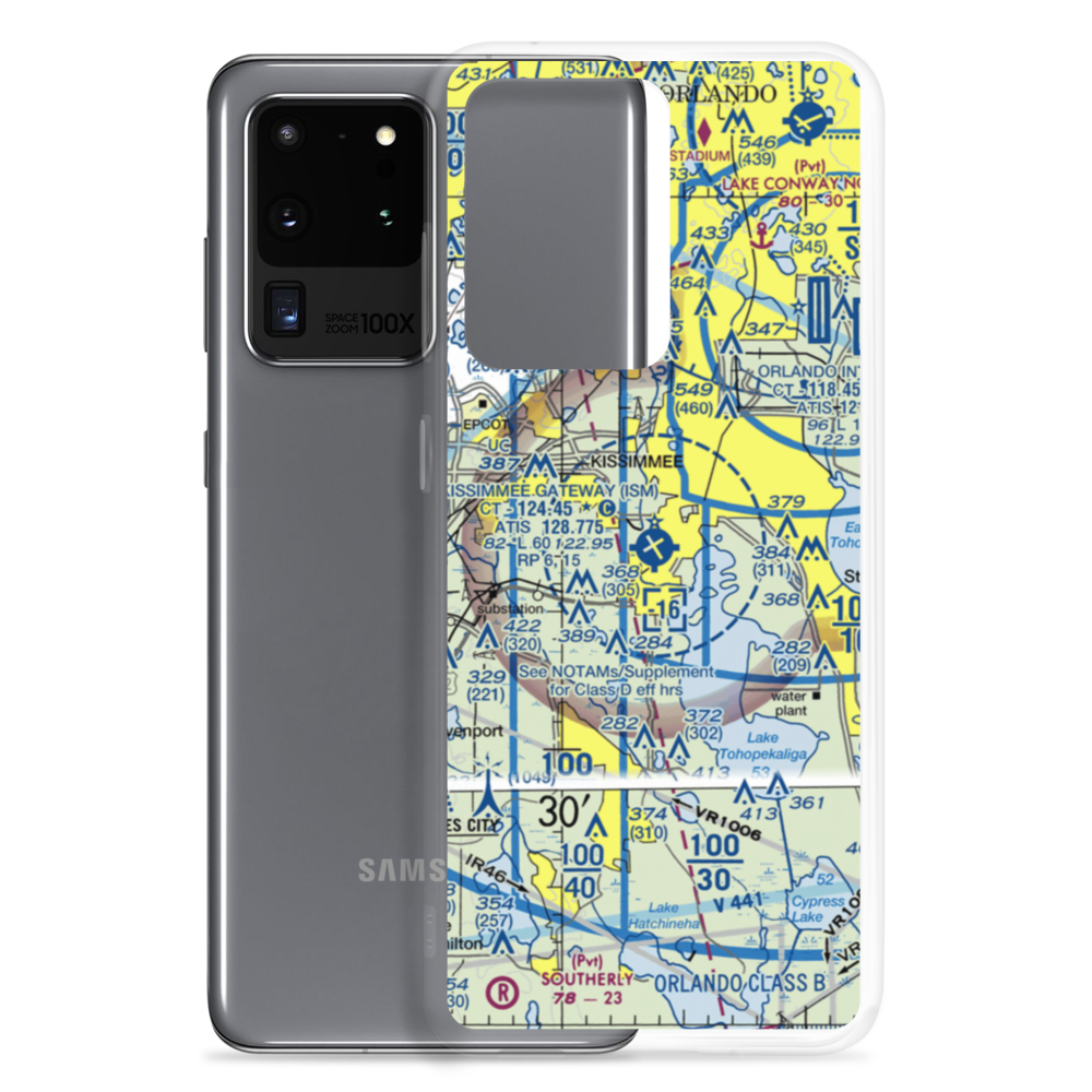 Kissimmee Gateway Airport (ISM) VFR Sectional Samsung Case Samsung Galaxy S20 Ultra model shown