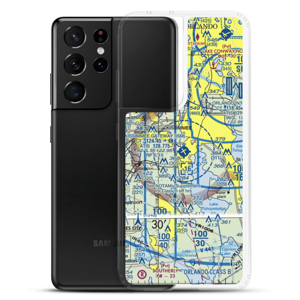 Kissimmee Gateway Airport (ISM) VFR Sectional Samsung Case Samsung Galaxy S21 Ultra model shown